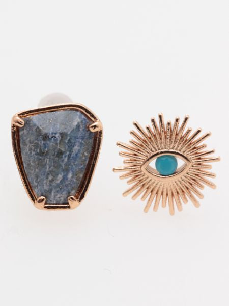 Birthstone Asymmetric Earrings