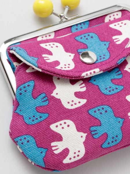 Retro Eastern Europe Motif Double GAMAGUCHI Clasp Purse