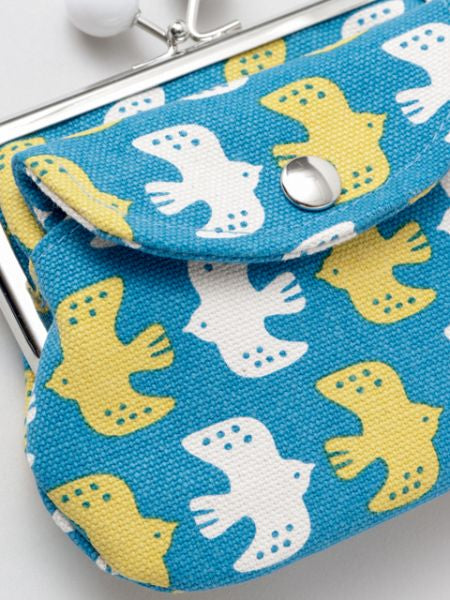 Retro Eastern Europe Motif Double GAMAGUCHI Clasp Purse