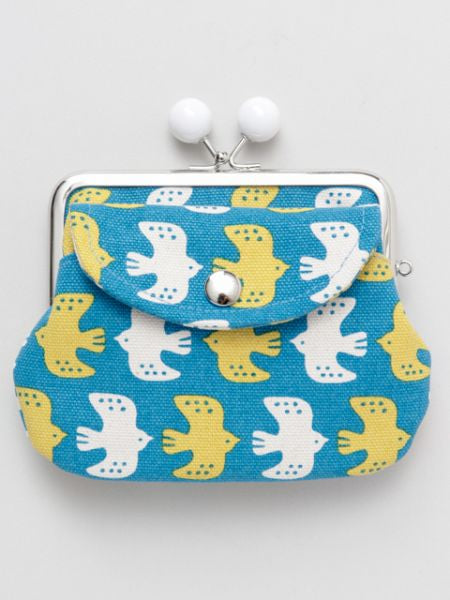 Retro Eastern Europe Motif Double GAMAGUCHI Clasp Purse