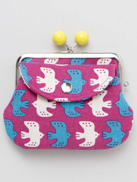 Retro Eastern Europe Motif Double GAMAGUCHI Clasp Purse