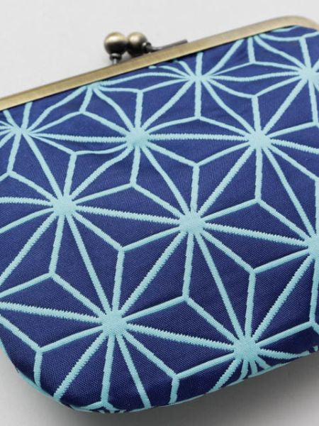 Japanese Traditional Crest Matelasse GAMAGUCHI Clutch Purse