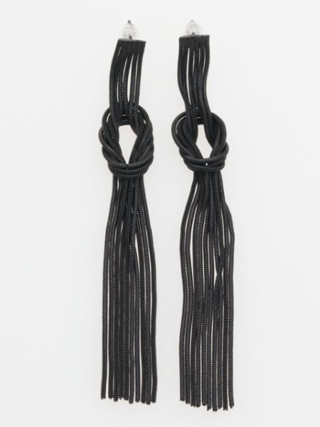 Lange KUMIHIMO-Ohrringe aus Metall