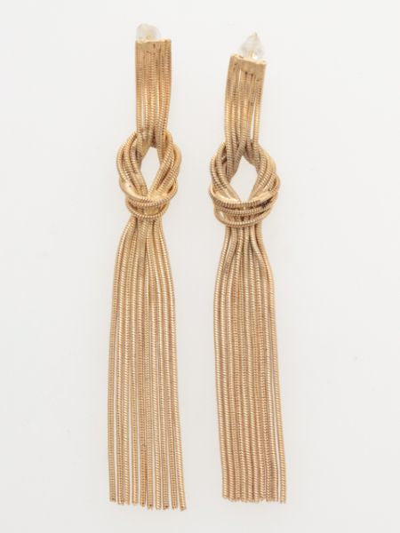 Lange KUMIHIMO-Ohrringe aus Metall