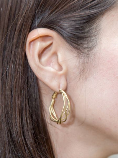 Metal Wire Hoop Earrings