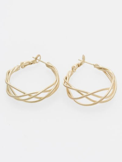 Metal Wire Hoop Earrings