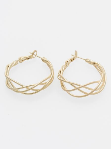 Metal Wire Hoop Earrings
