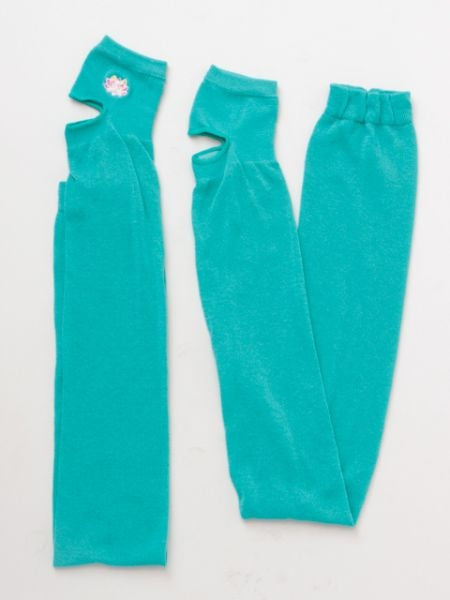 Embroidered Yoga Leg Covers by AMINA - Ametsuchi