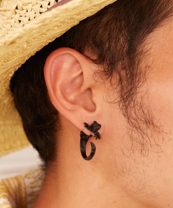 3D Lizard Metal Stud Earring (1pc)