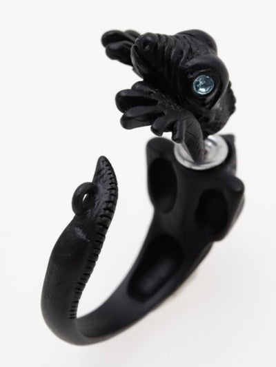 3D Lizard Metal Stud Earring (1 pieza)