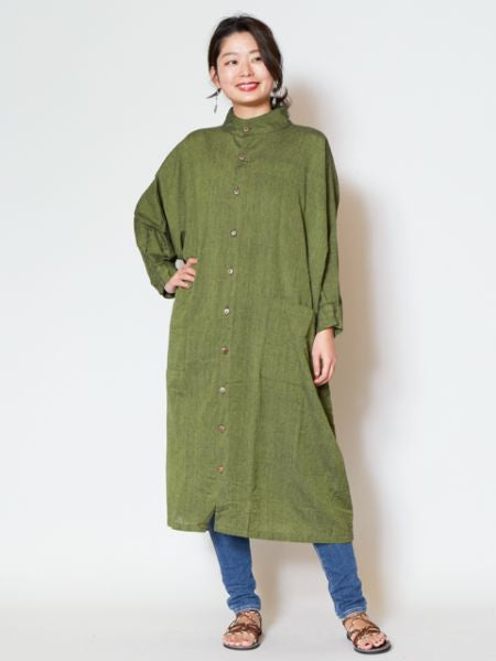 네팔 코튼 남여공용 롱 셔츠