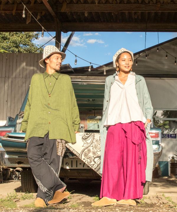 네팔 코튼 남여공용 롱 셔츠