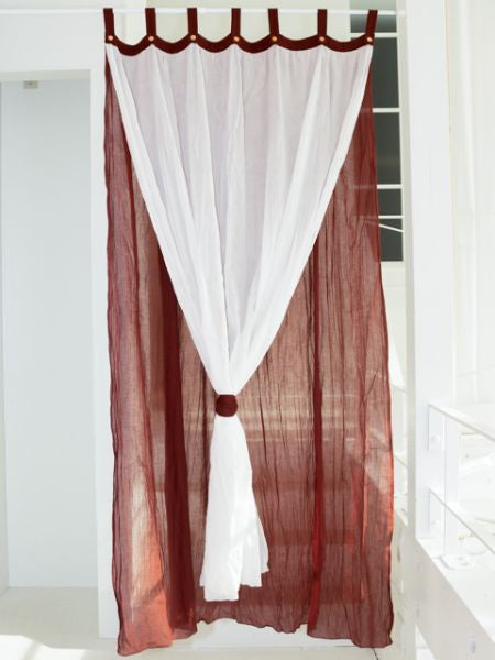 Layered Gauze Cotton Curtain 178cm