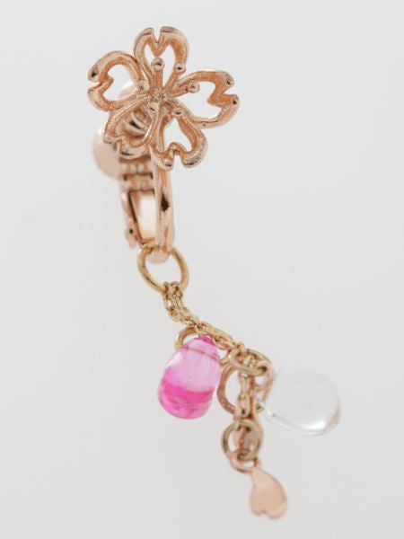 Openwork Flower Clip Earrings