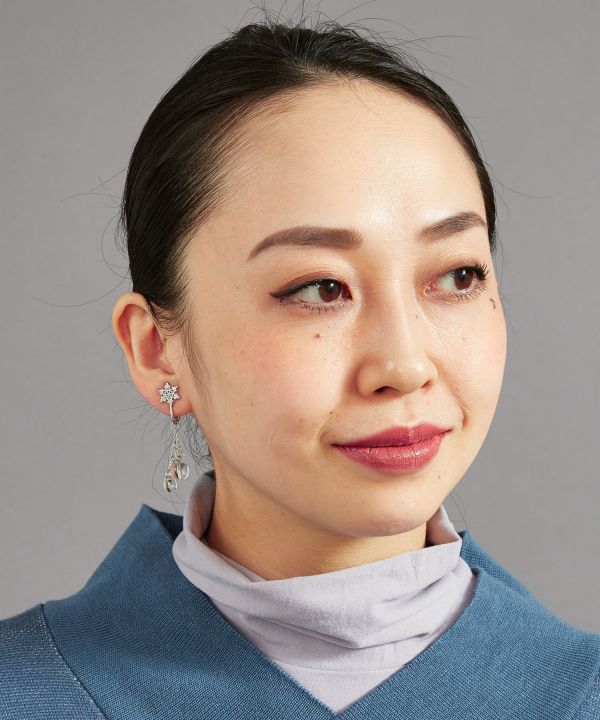 Openwork Flower Clip Earrings