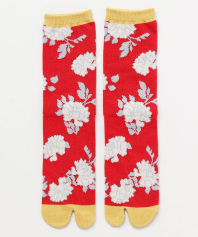 Weiße Pfingstrose TABI Socken 23-25cm