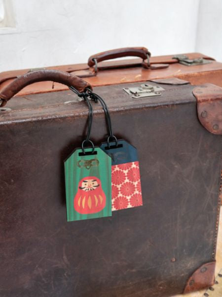 Japanese Amulet Shape Wooden Luggage Tag