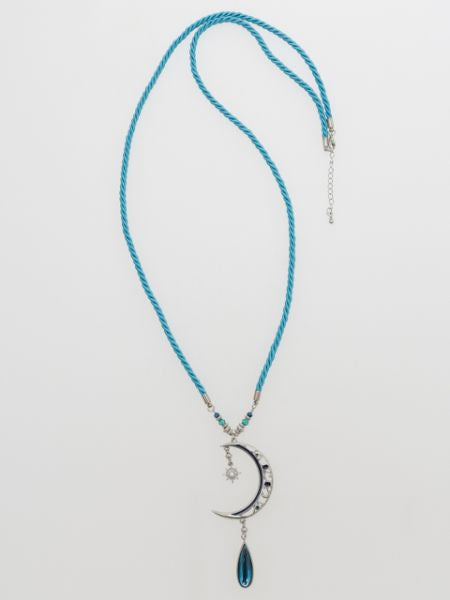 Sun and Crescent Moon Necklace