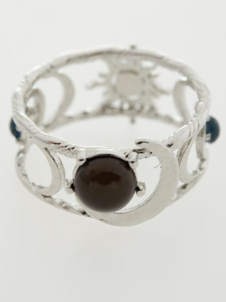 Sun and Crescent Moon Ring