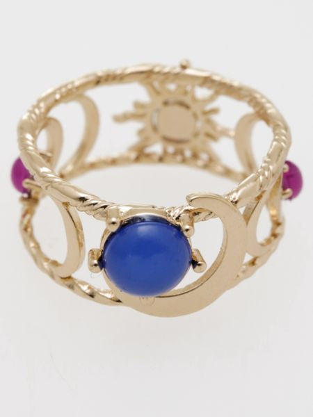 Sun and Crescent Moon Ring