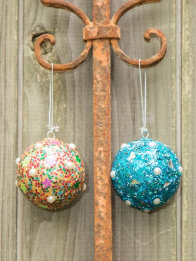 Glitter Ball Christmas Ornaments