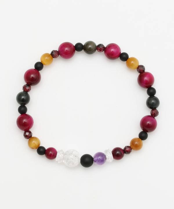 Three Tiger Eyes Mixed Bracelet Bangles & Bracelets by 岩座 - Ametsuchi
