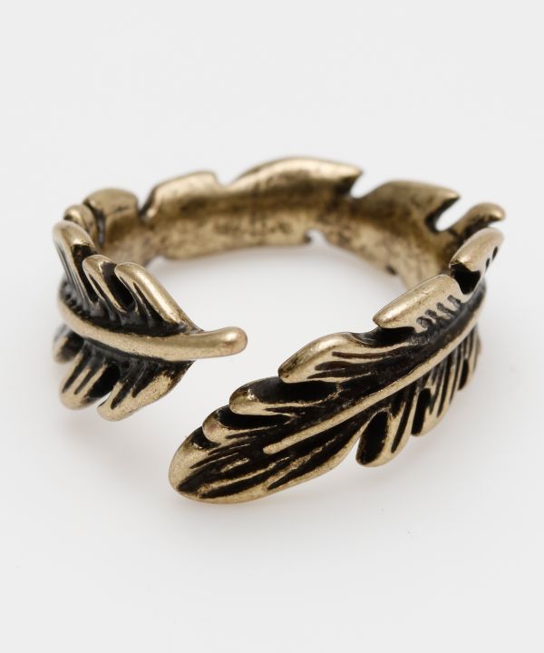 Feather Metal Ring Rings by AMINA - Ametsuchi