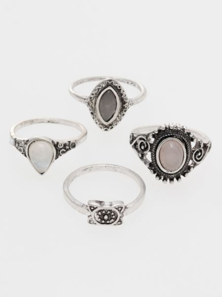 Set de anillos de metal Boho Chic