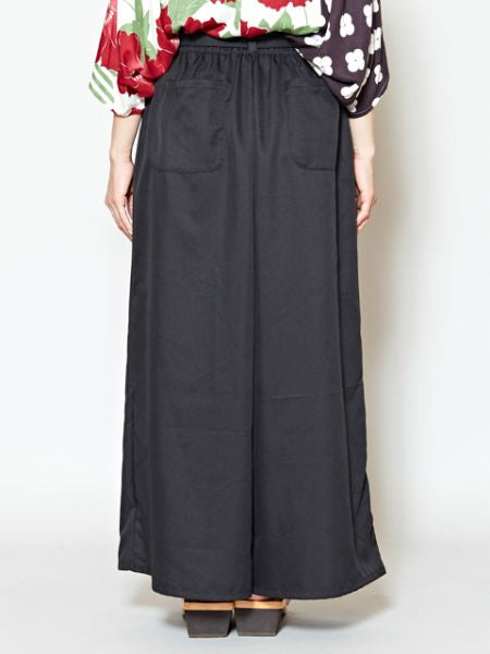 KIMONO Wide Pants - Back Pockets for Hip-up Effect