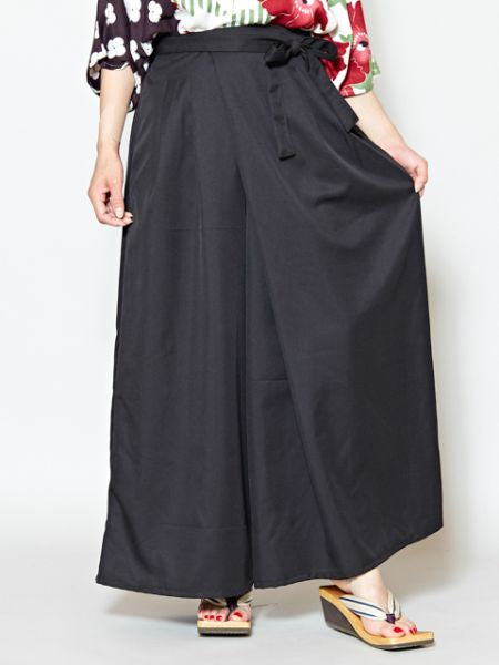 KIMONO Wide Pants - Back Pockets for Hip-up Effect