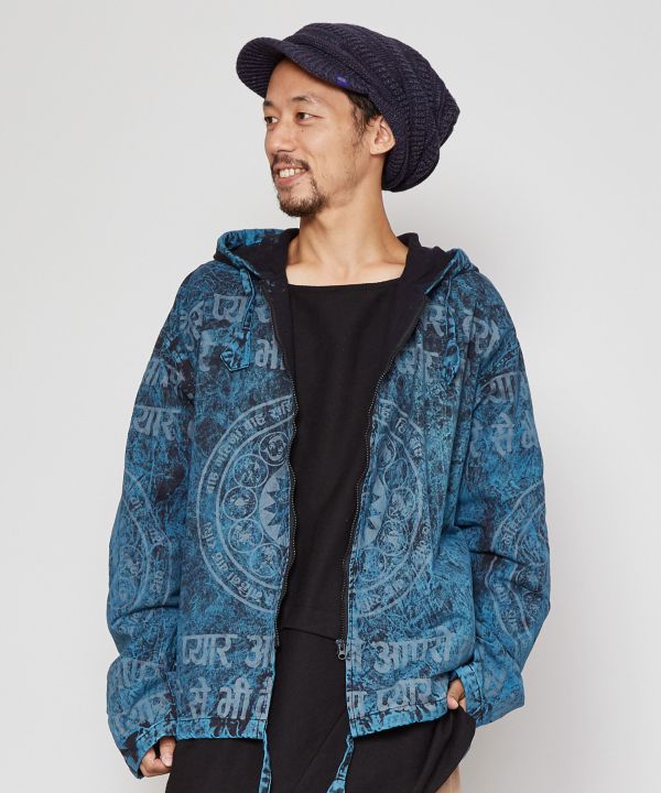 Constellation Printed Hoodie Jacket