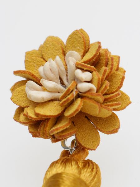 Boucles d'oreilles à pampilles chrysanthème