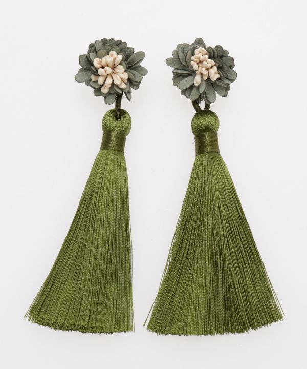 Chrysanthemum Tassel Earrings