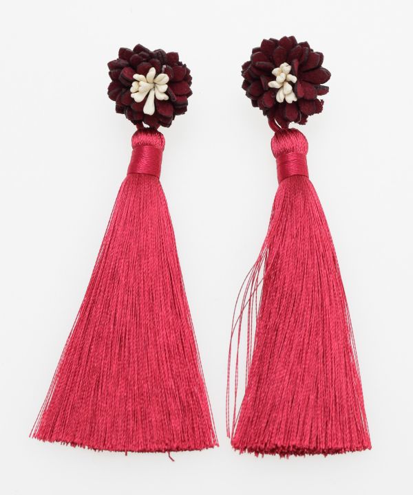 Boucles d'oreilles à pampilles chrysanthème