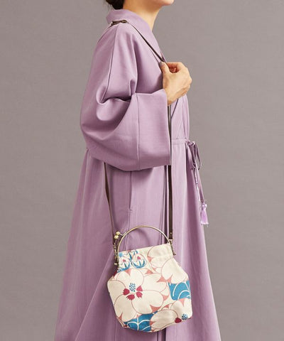 Floral Print GAMAGUCHI Shoulder Bag