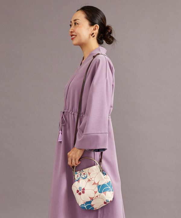 Floral Print GAMAGUCHI Shoulder Bag