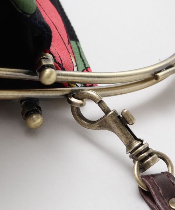 Floral Print GAMAGUCHI Shoulder Bag