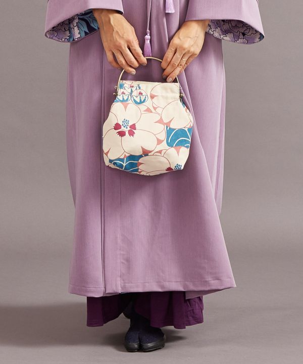 Floral Print GAMAGUCHI Shoulder Bag