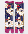 Stripe Camellia TABI Socks 23～25cm