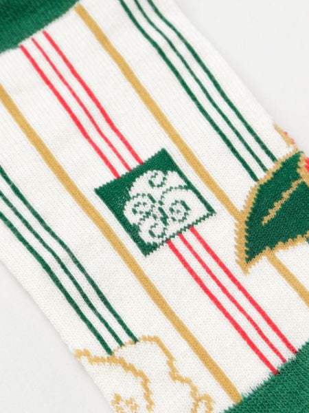 Stripe Camellia TABI Socks 23～25cm