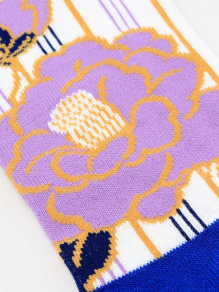 Stripe Camellia TABI Socks 23～25cm