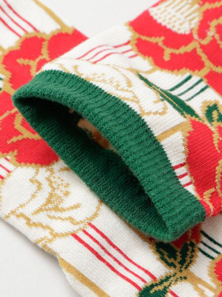 Stripe Camellia TABI Socks 23～25cm
