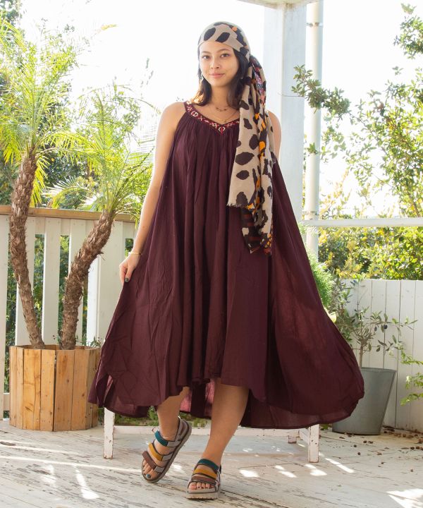 Flare Sleeveless Camisole Dress - Ametsuchi Flare Sleeveless Camisole Dress - Ametsuchi