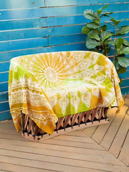 Mandala Chakra Color Multi Cloth | Bed Cover