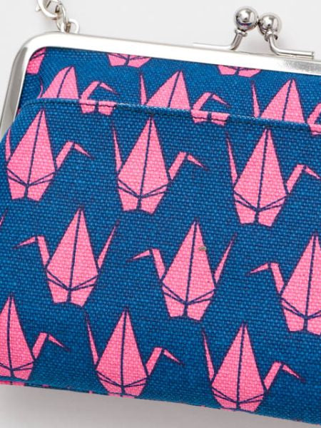 Retro Pattern HANPU GAMAGUCHI Top Handle Purse