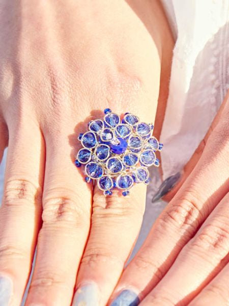 Glass Flower Ring