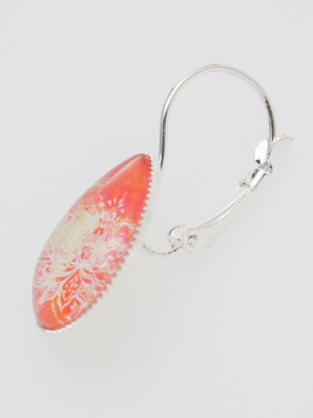 Gradient Lotus Drop Earrings