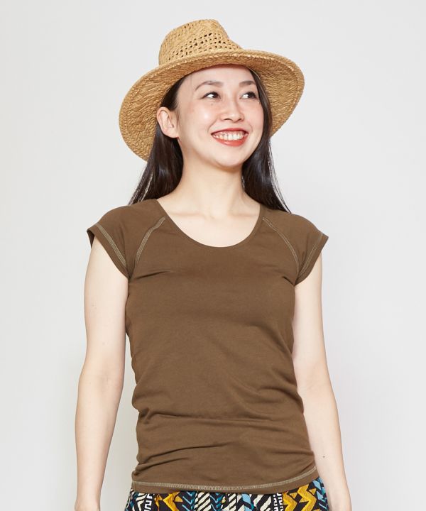 Atasan Tank Top Yoga Lengan Pendek oleh AMINA - Ametsuchi