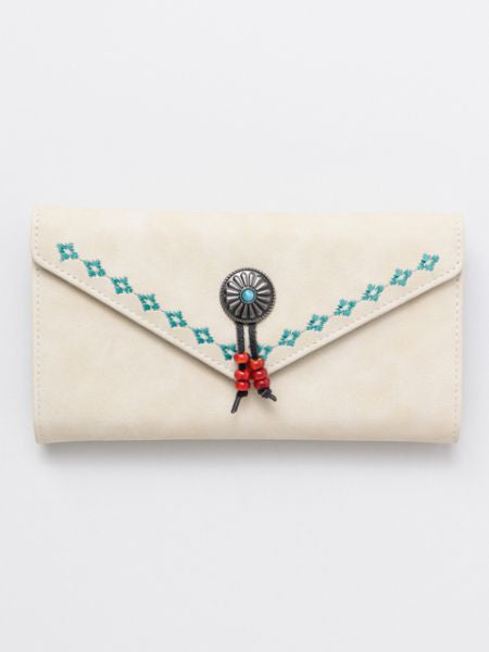 Embroidery Long Wallet