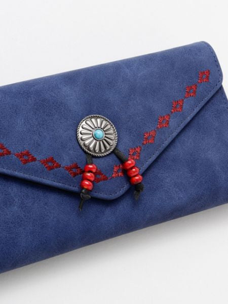 Embroidery Long Wallet